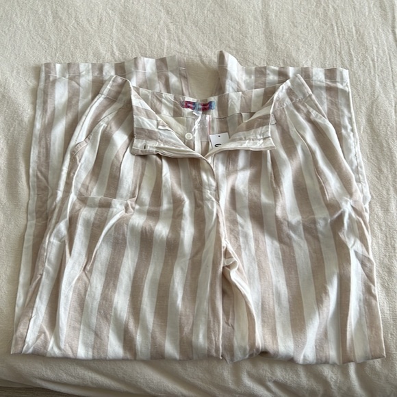 UO Tan and White Striped Pants - Picture 2 of 3